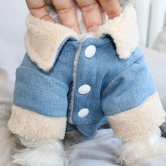 Manteau hivernal pour chien en jean